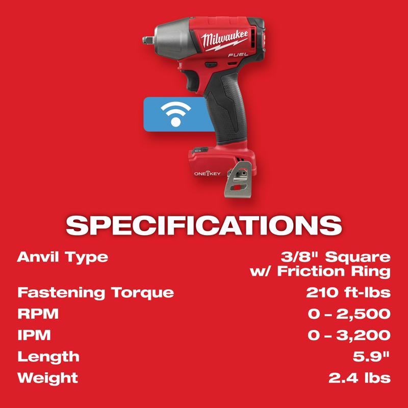 Milwaukee M18 FUEL 3/8 in. Cordless Brushless Impact Wrench Tool Only