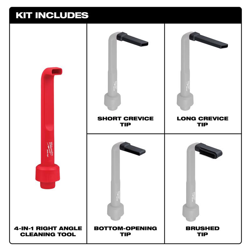 Milwaukee 2.52 in. L X 2.52 in. W 4 in 1 Cleaning Accessory Kit