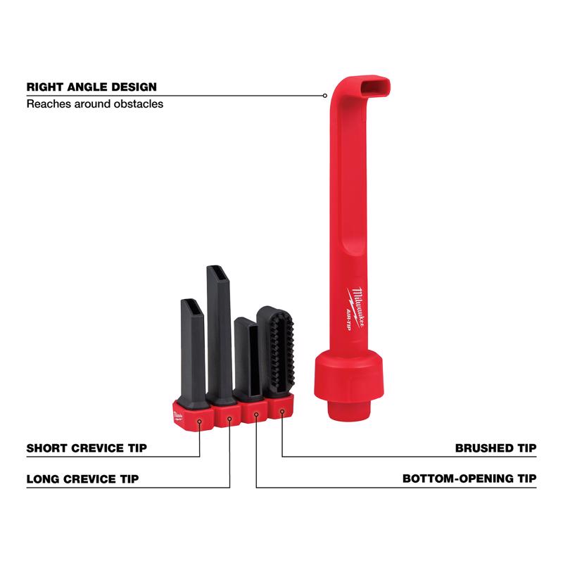 Milwaukee 2.52 in. L X 2.52 in. W 4 in 1 Cleaning Accessory Kit