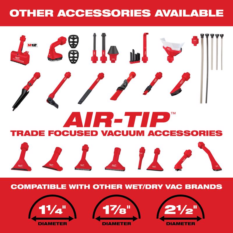 Milwaukee 2.52 in. L X 2.52 in. W 4 in 1 Cleaning Accessory Kit
