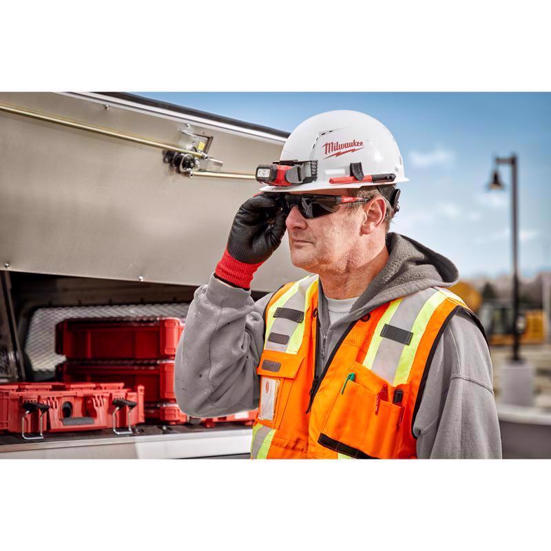 Milwaukee Safety Glasses Tinted Lens Black/Red Frame