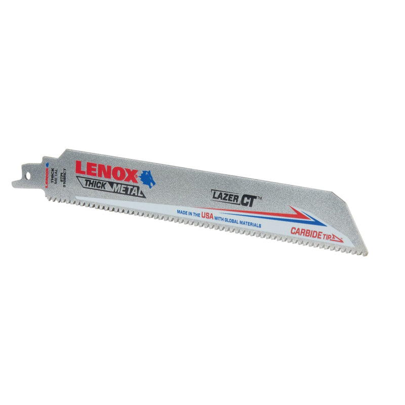 Lenox Lazer CT 9 in. Carbide Tipped Reciprocating Saw Blade 8 TPI