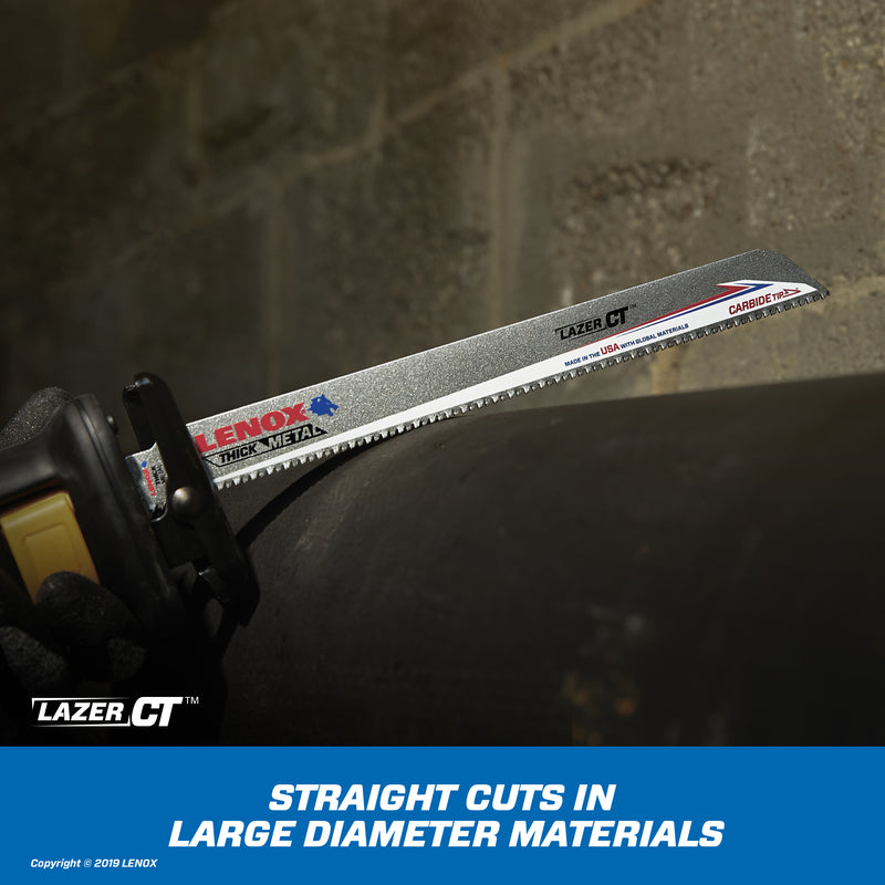 Lenox Lazer CT 9 in. Carbide Tipped Reciprocating Saw Blade 8 TPI