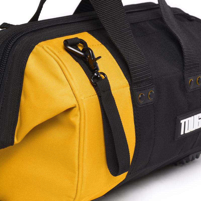 ToughBuilt 12 in. W X 8.75 in. H Polyester Massive Mouth Tool Bag 32 pocket Black/Gray/Orange