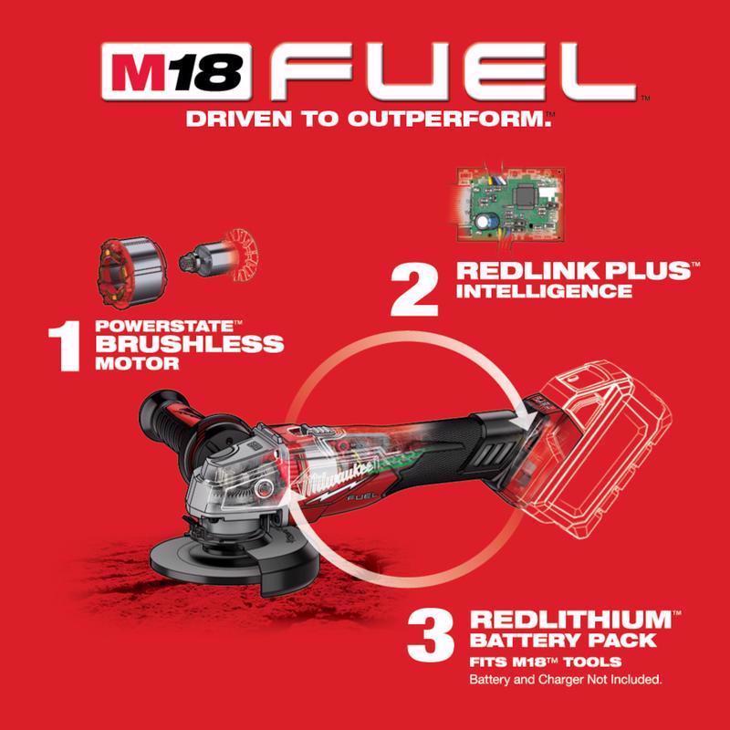 Milwaukee 18V Cordless 4-1/2 to 5 in. Grinder Tool Only