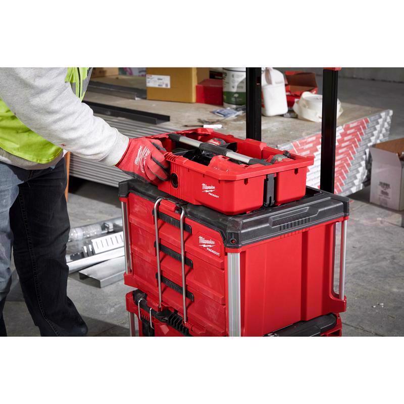 Milwaukee Packout Garage Organizer Tool Tray Metal/Plastic 6 compartments Red