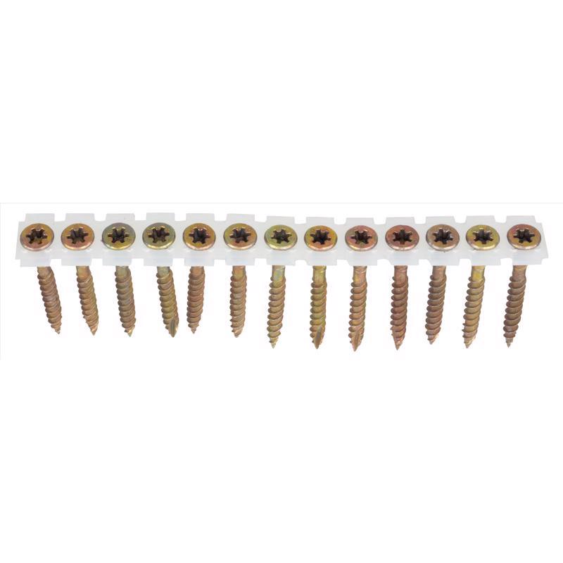 Senco No. 8 X 2 in. L Rex Yellow Zinc Twin Thread Wood Screws 1000 pk