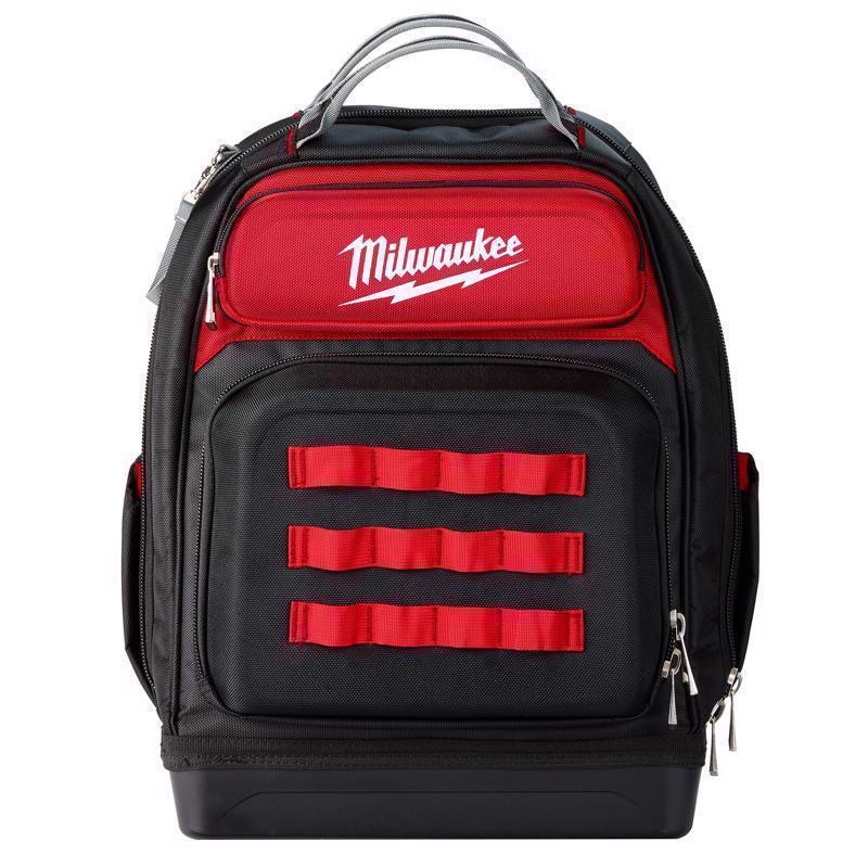 Milwaukee Ultimate Jobsite Ballistic Nylon Backpack 48 pocket Black/Red