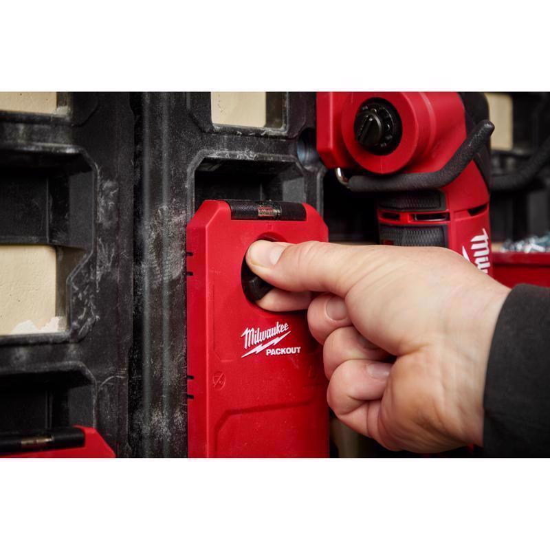 Milwaukee Packout Shop Storage Small Black/Red Plastic 7 in. L Curved Hook 25 lb