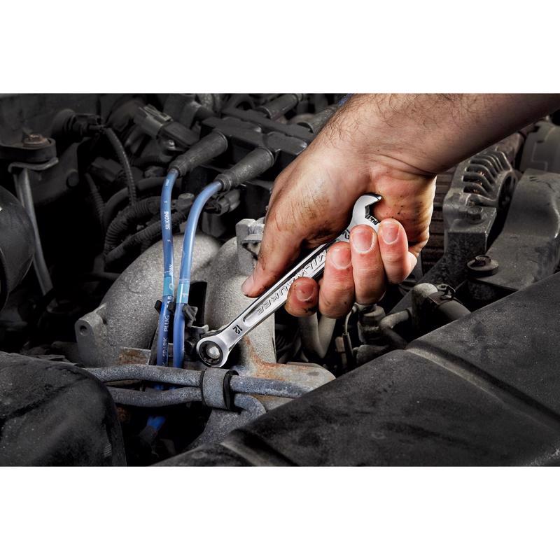 Milwaukee SAE Ratcheting Combination Wrench Set 12 in. L 7 pc