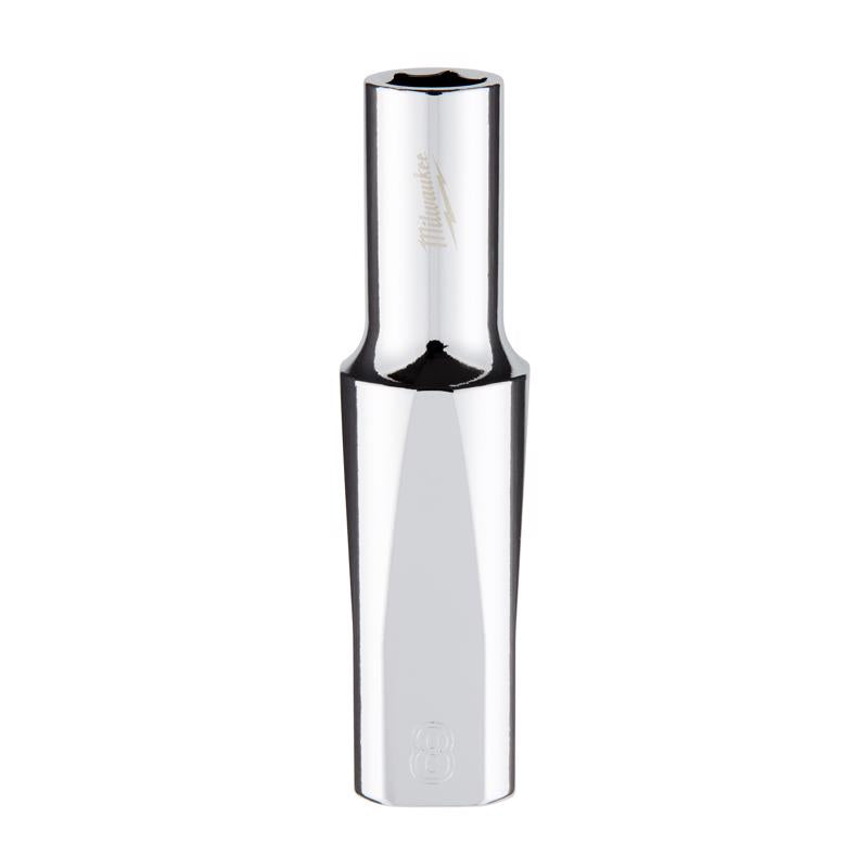 Milwaukee 8 mm X 3/8 in. drive Metric 6 Point Standard Deep Socket