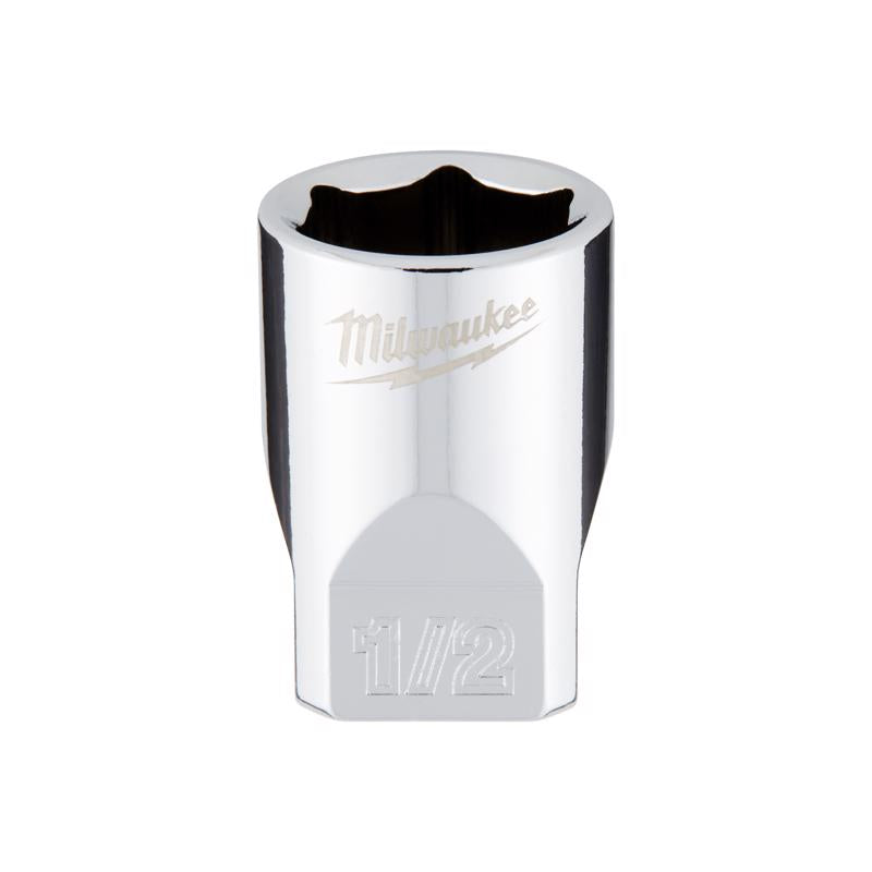 Milwaukee 1/2 in. X 1/4 in. drive SAE 6 Point Standard Socket
