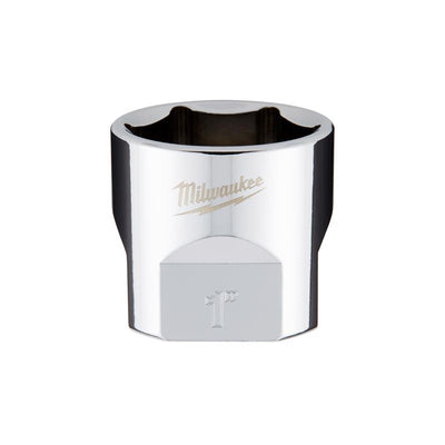 Milwaukee 1 in. X 3/8 in. drive SAE 6 Point Standard Socket