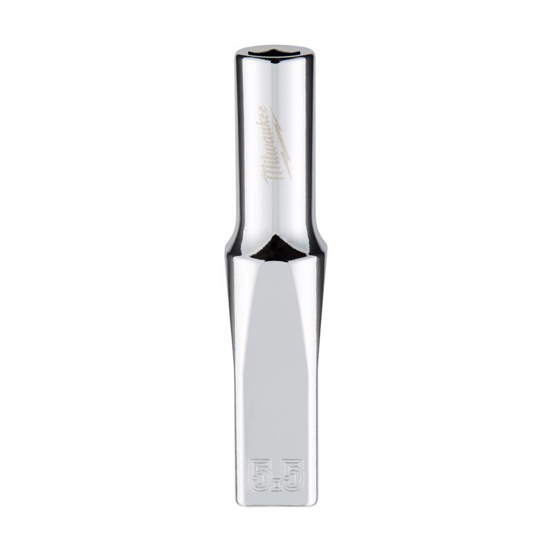 Milwaukee 5.5 mm X 1/4 in. drive Metric 6 Point Standard Deep Socket