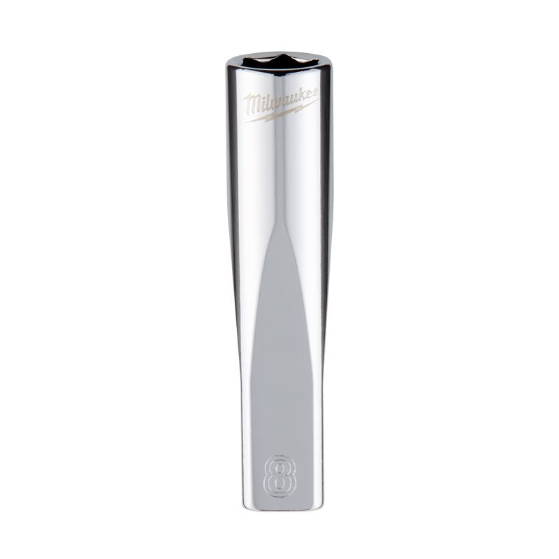 Milwaukee 8 mm X 1/4 in. drive Metric 6 Point Standard Deep Socket