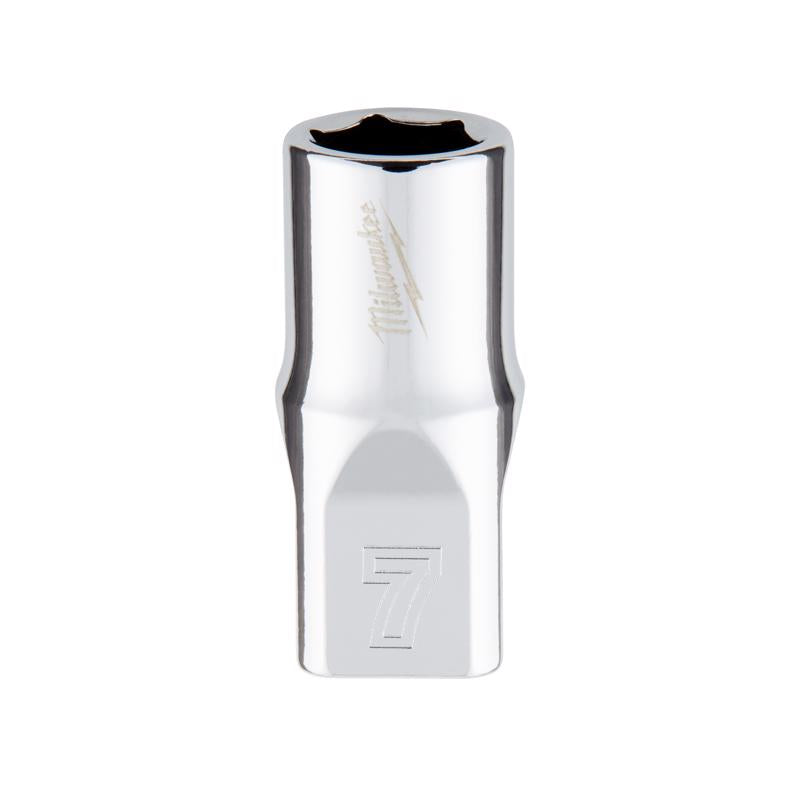 Milwaukee 7 mm X 1/4 in. drive Metric 6 Point Standard Socket