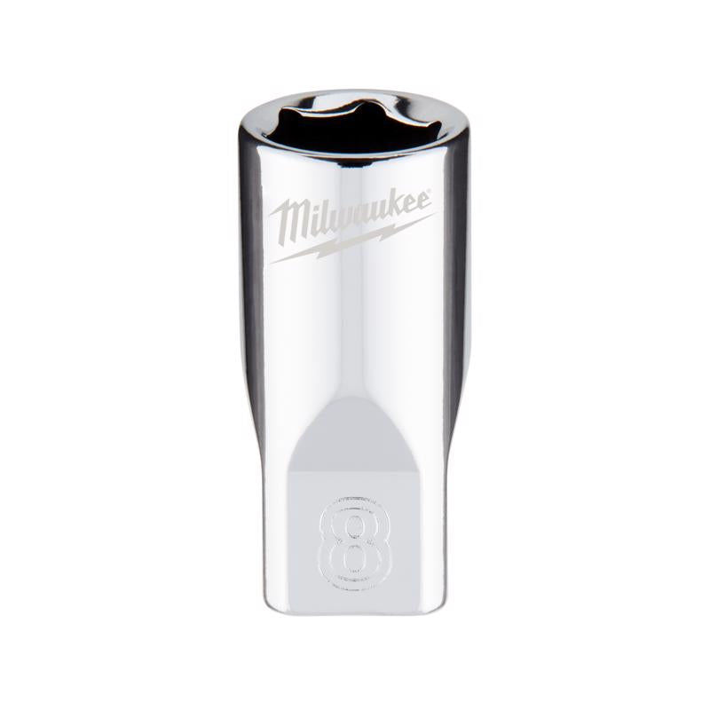 Milwaukee 8 mm X 1/4 in. drive Metric 6 Point Standard Socket
