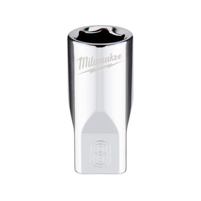 Milwaukee 8 mm X 1/4 in. drive Metric 6 Point Standard Socket