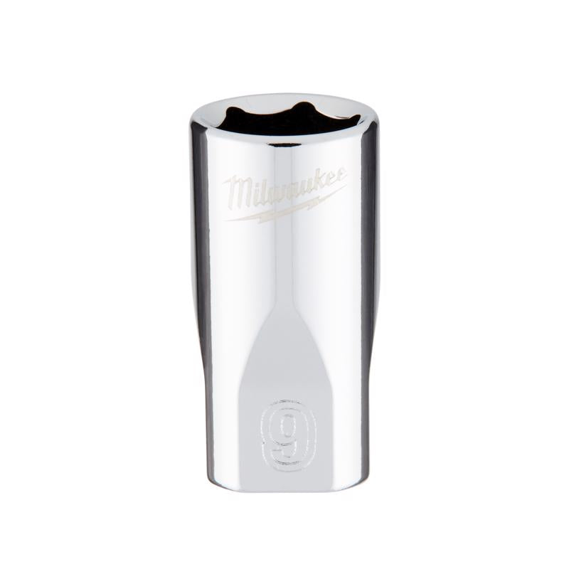 Milwaukee 9 mm X 1/4 in. drive Metric 6 Point Standard Socket