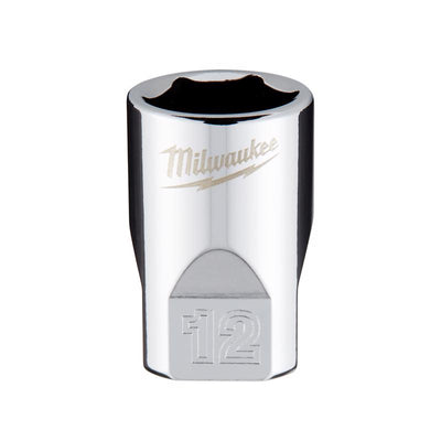 Milwaukee 12 mm X 1/4 in. drive Metric 6 Point Standard Socket