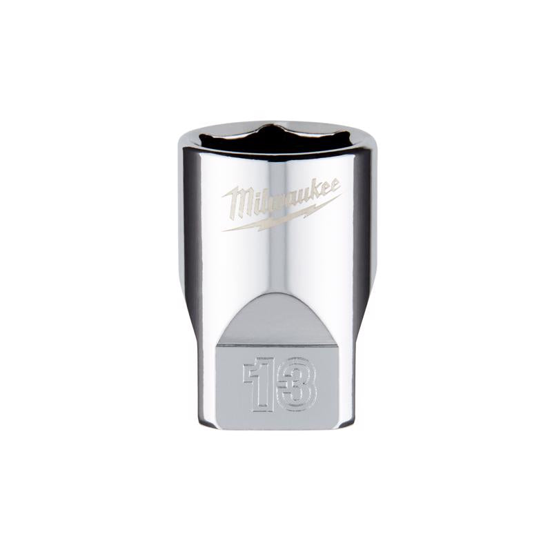 Milwaukee 13 mm X 1/4 in. drive Metric 6 Point Standard Socket