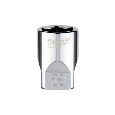Milwaukee 13 mm X 1/4 in. drive Metric 6 Point Standard Socket