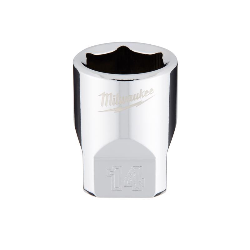 Milwaukee 14 mm X 1/4 in. drive Metric 6 Point Standard Socket