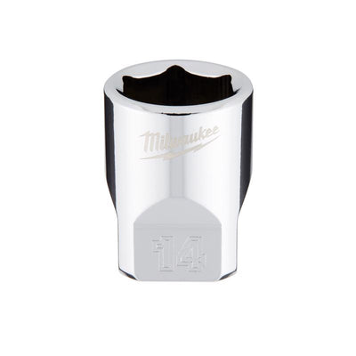 Milwaukee 14 mm X 1/4 in. drive Metric 6 Point Standard Socket