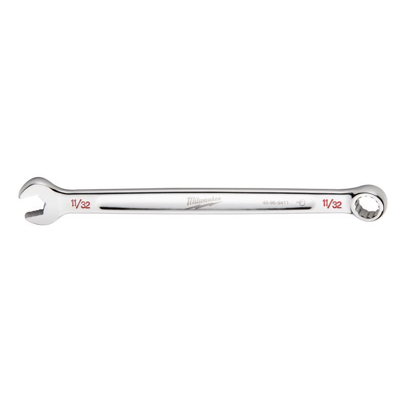 Milwaukee Max Bite 11/32 in. X 11/32 in. 6 and 12 Point SAE Combination Wrench 0.8 in. L