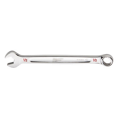 Milwaukee Max Bite 1/2 in. X 1/2 in. 6 and 12 Point SAE Combination Wrench 1.14 in. L