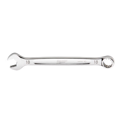 Milwaukee Max Bite 18 mm 6 and 12 Point Metric Combination Wrench 1.58 in. L