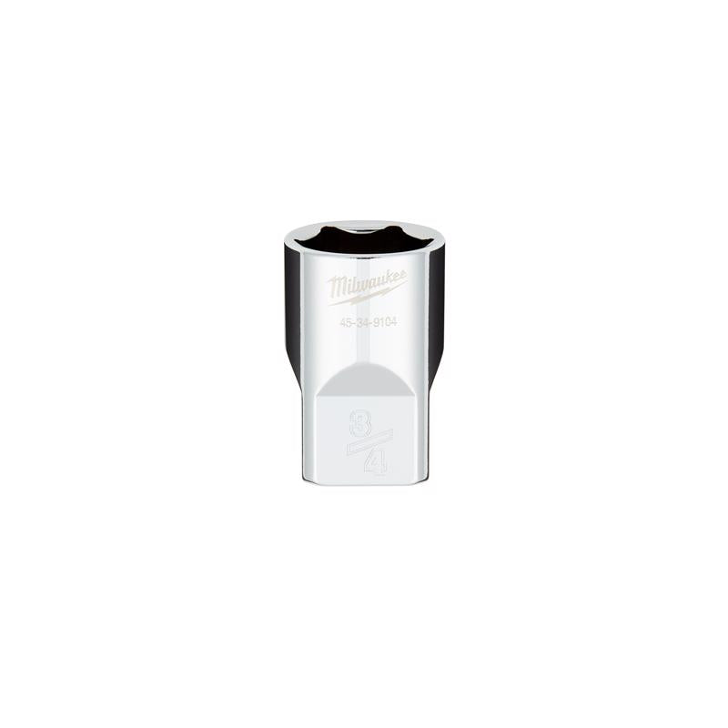 Milwaukee 3/4 in. X 1/2 in. drive SAE 6 Point Standard Standard Socket