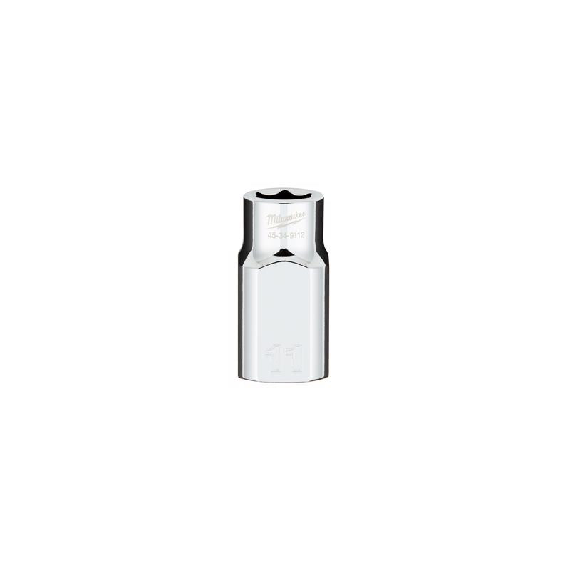 Milwaukee 11 mm X 1/2 in. drive Metric 6 Point Standard Socket