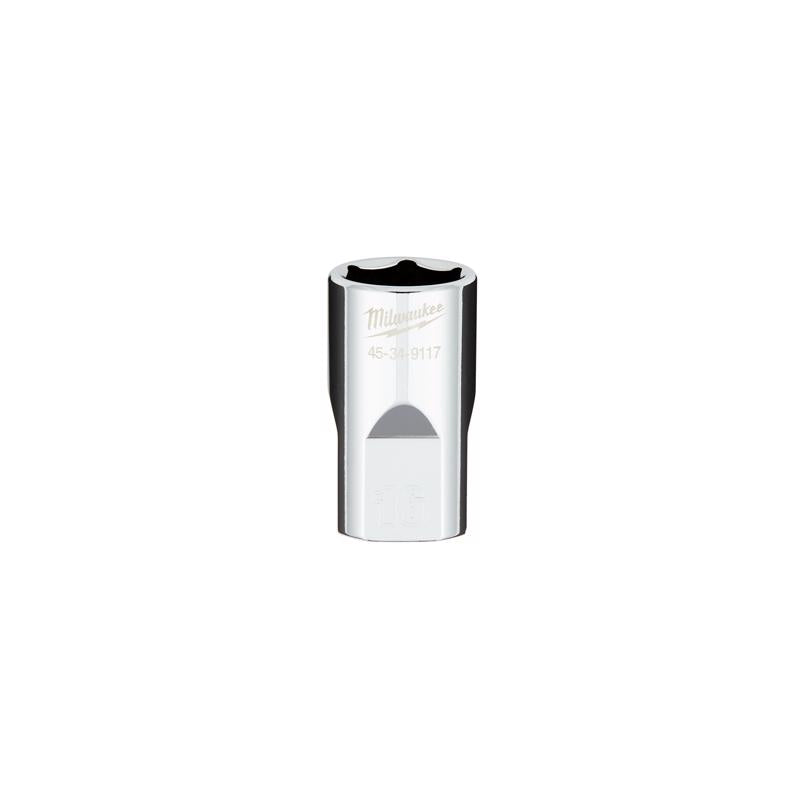 Milwaukee 16 mm X 1/2 in. drive Metric 6 Point Standard Socket