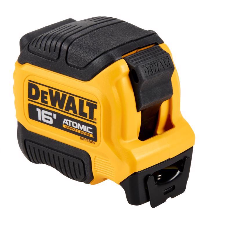 DeWalt ATOMIC 16 ft. L X 1.25 in. W Compact Tape Measure