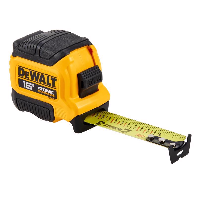 DeWalt ATOMIC 16 ft. L X 1.25 in. W Compact Tape Measure