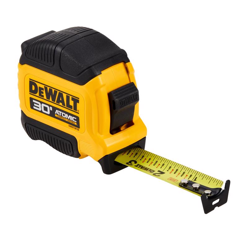 DeWalt Atomic Compact 30 ft. L X 1-1/8 in. W Tape Measure