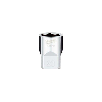 Milwaukee 20 mm X 1/2 in. drive Metric 6 Point Standard Socket