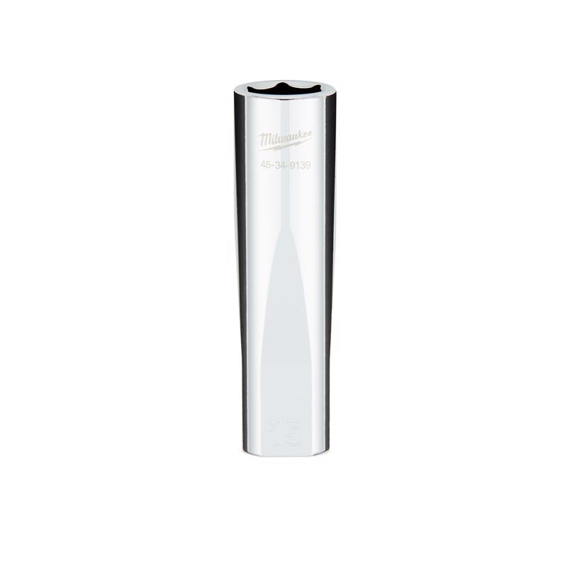 Milwaukee 15 mm X 1/2 in. drive Metric 6 Point Standard Deep Socket