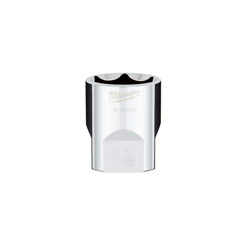 Milwaukee 1-1/16 in. X 1/2 in. drive SAE 6 Point Standard Socket