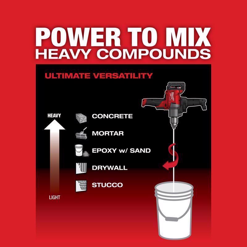 Milwaukee M18 FUEL 1/2 in. Brushless Mud Mixer Tool Only