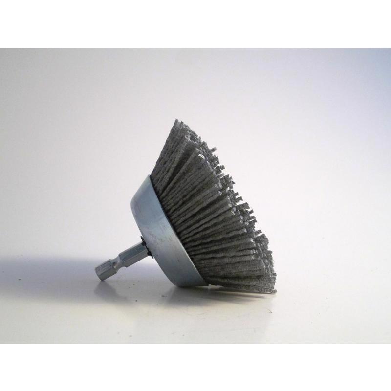 Dico Nyalox 2.5 in. D X 1/4 in. X 1/4 in. D Crimped Nylon Mandrel Mounted Cup Brush 4500 rpm