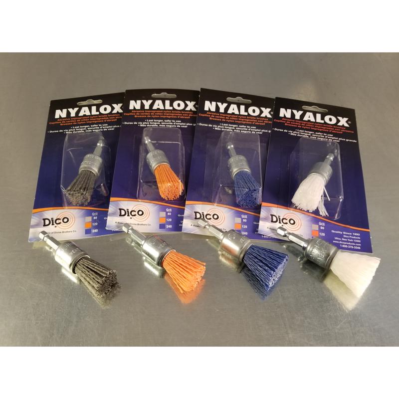 Dico Nyalox 3/4 in. Coarse Crimped Mandrel Mounted Cup End Brush Nylon 4500 rpm