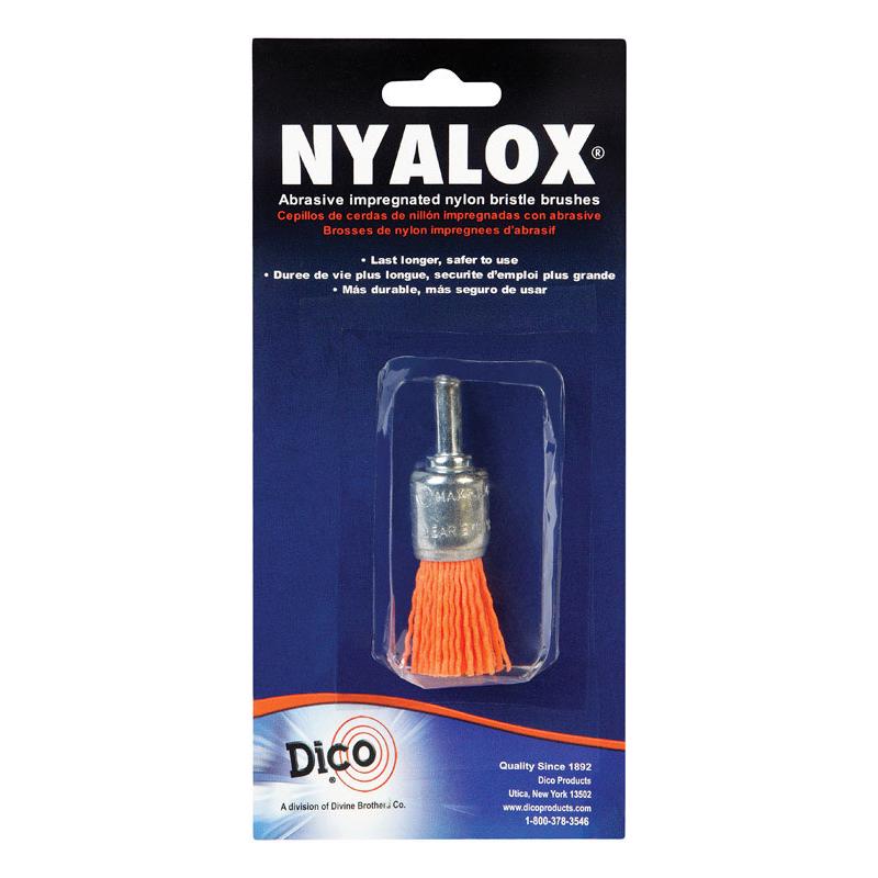 Dico Nyalox 3/4 in. Medium Crimped Mandrel Mounted Cup End Brush Nylon 4500 rpm
