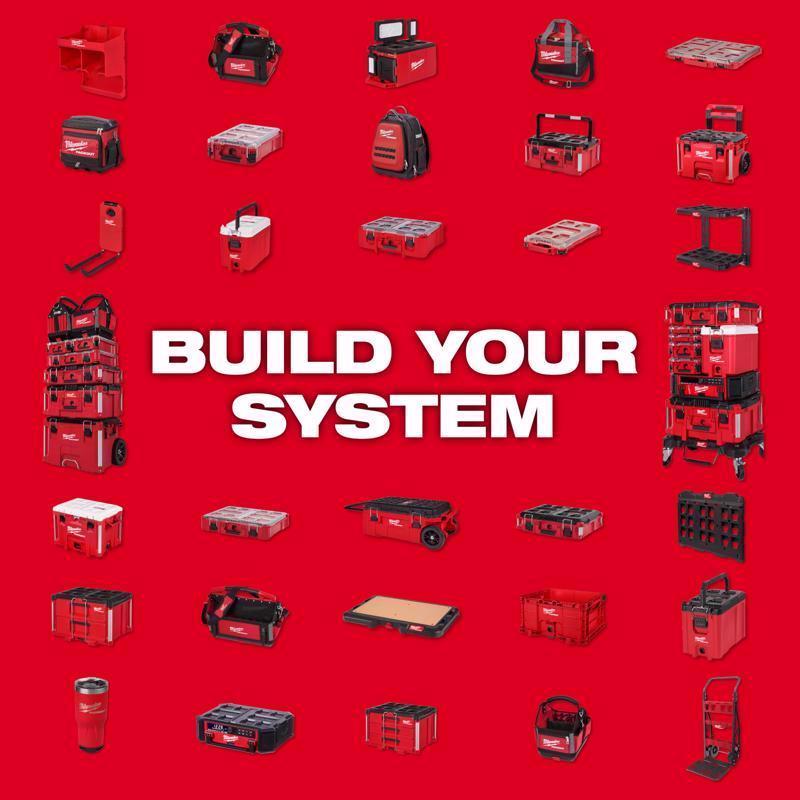 Milwaukee Packout Garage Organizer Roll Holder and Tape Organizer Black/Red
