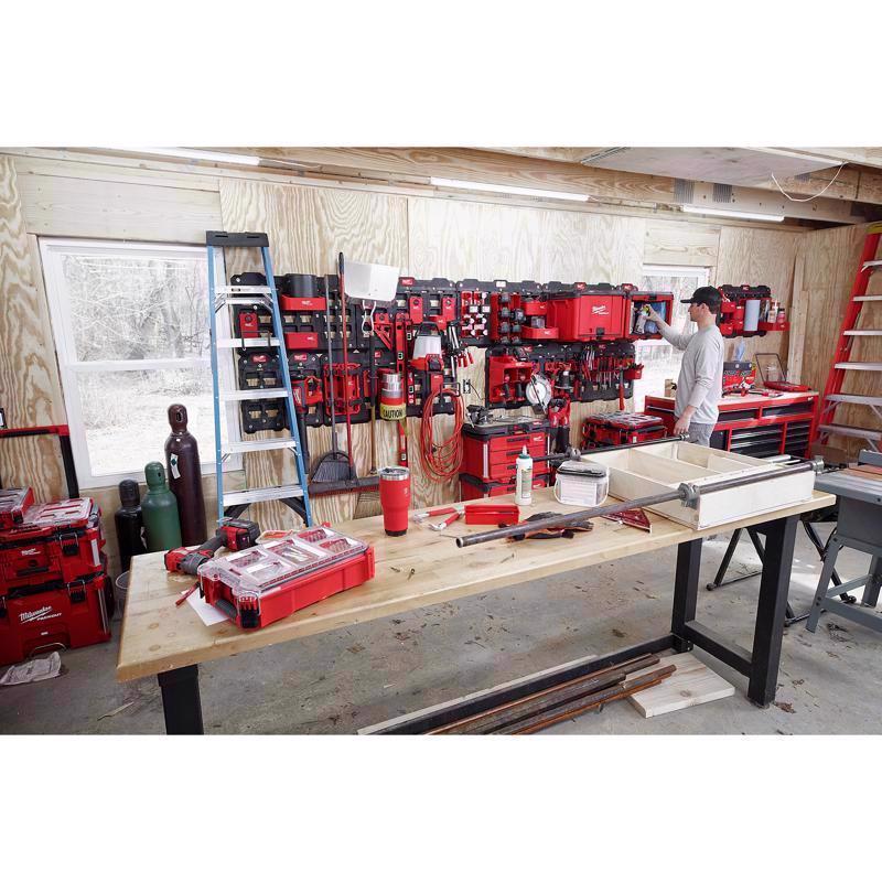 Milwaukee Packout Garage Organizer Battery Rack Black/Red