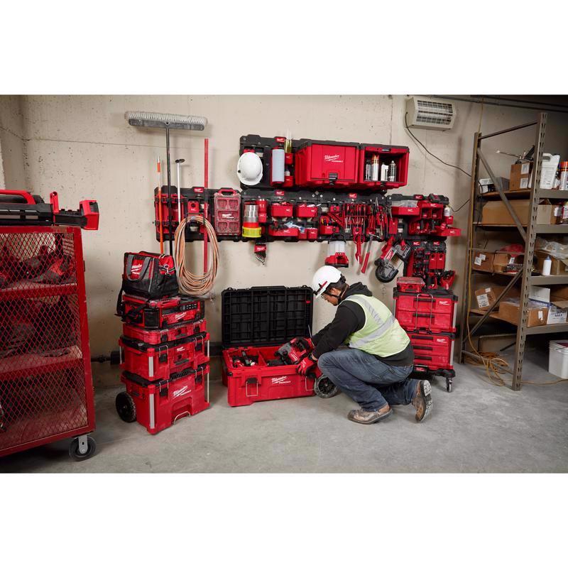 Milwaukee Packout Garage Organizer Battery Rack Black/Red