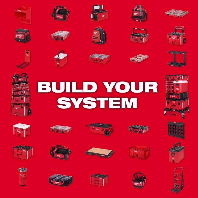 Milwaukee Packout Garage Organizer Battery Rack Black/Red