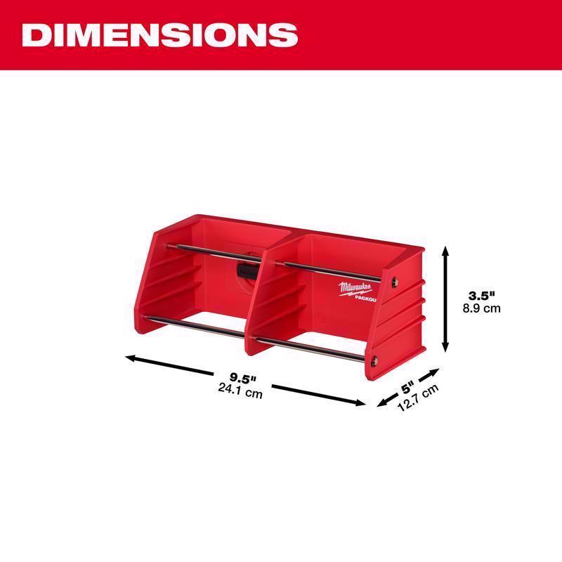 Milwaukee Packout Garage Organizer Tool Rack Black/Red