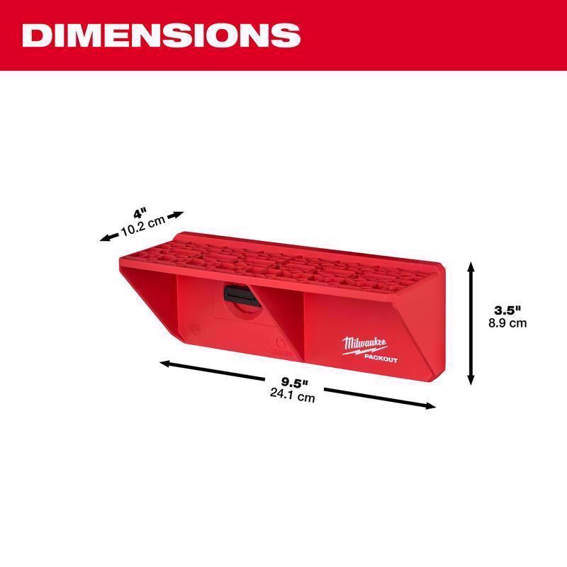 Milwaukee Packout Garage Organizer Screwdriver Rack Black/Red